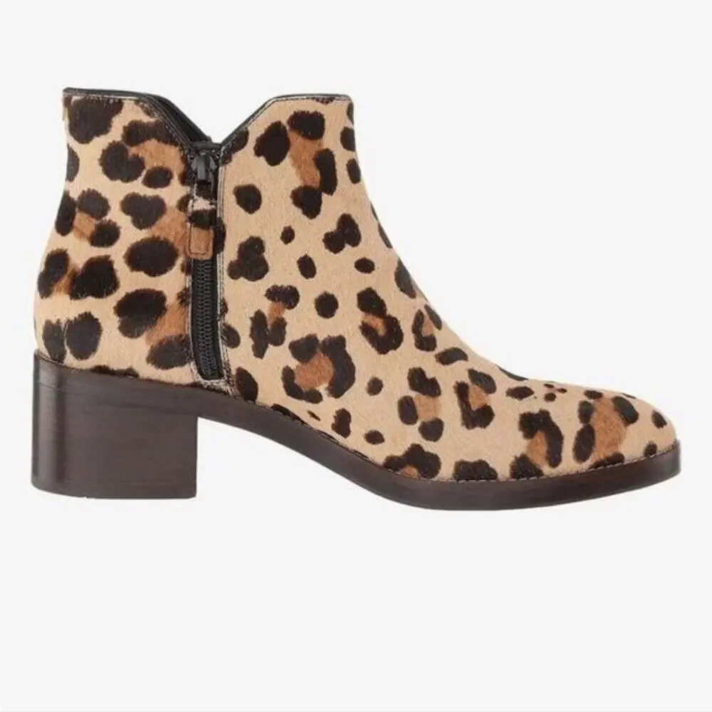 Cole Haan Harrington Grand Buckle Bootie in Ocelot Print Haircalf‎ size 8 B new! - Picture 15 of 16